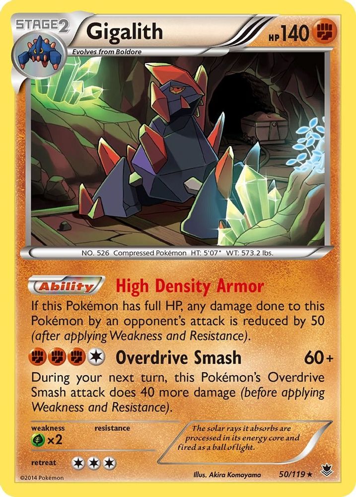 Gigalith  - Reverse Holofoil XY  Phantom Forces - Holo Rare