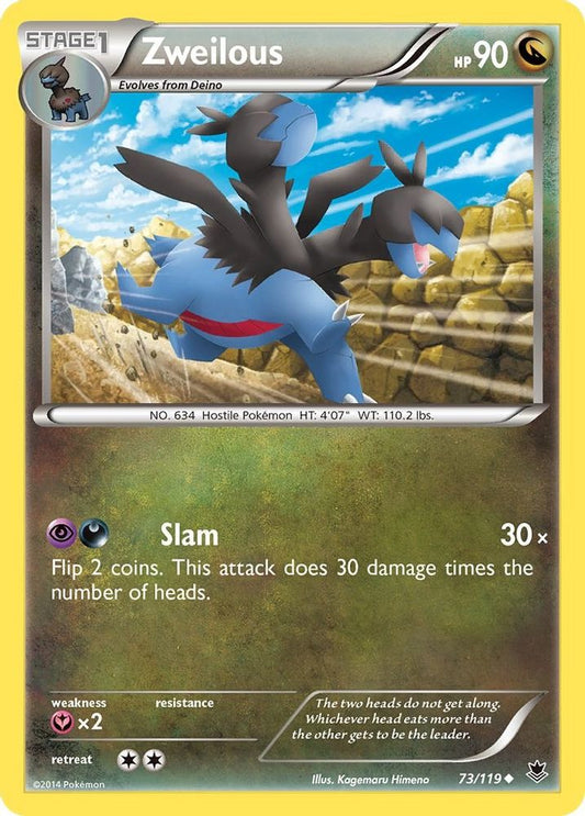 Zweilous  - Reverse Holofoil XY  Phantom Forces - Uncommon