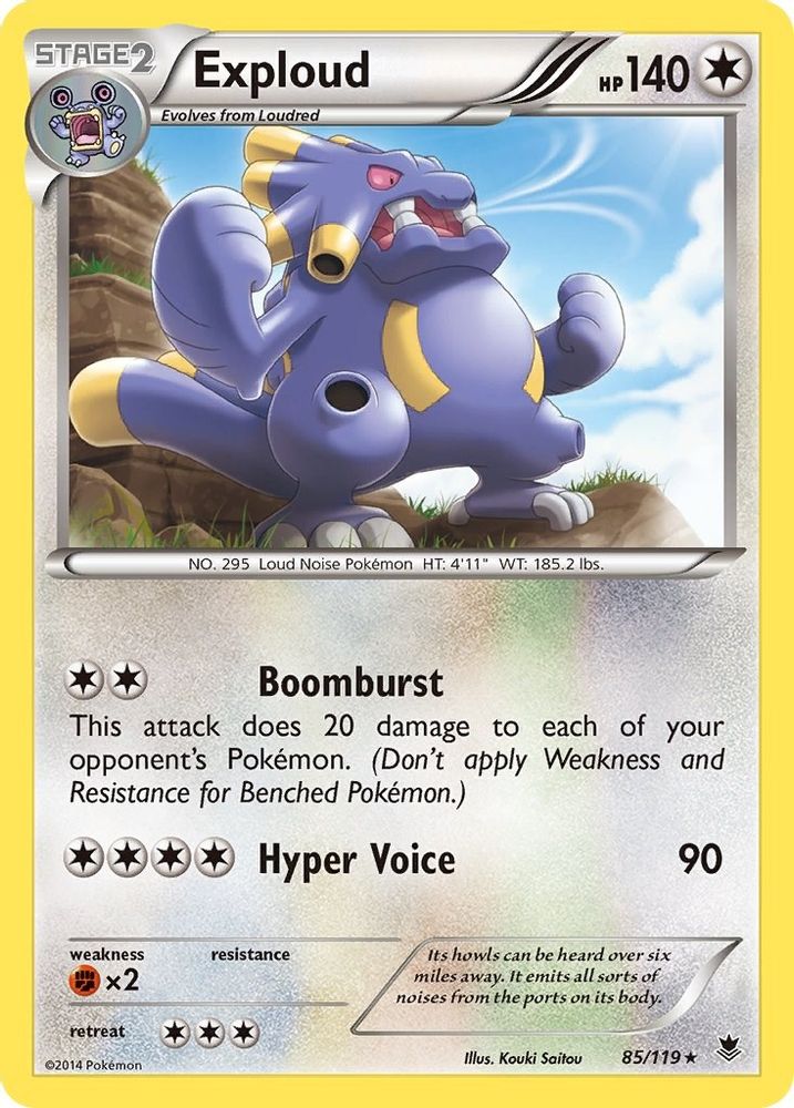 Exploud  - Reverse Holofoil XY  Phantom Forces - Rare