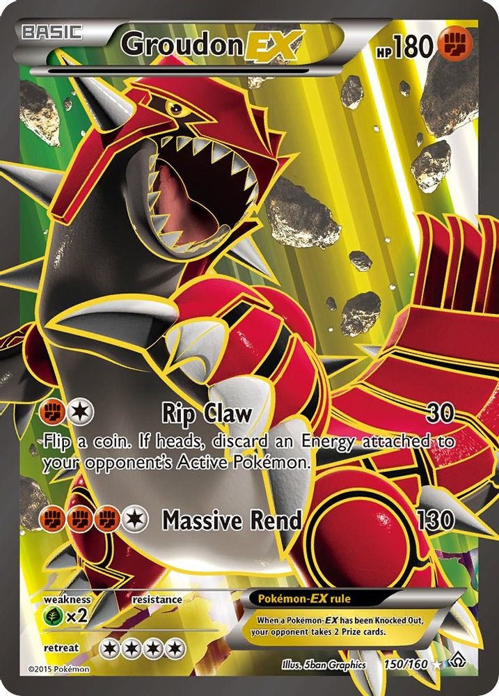 Groudon EX (150 Full Art)  - Holofoil XY  Primal Clash - Ultra Rare
