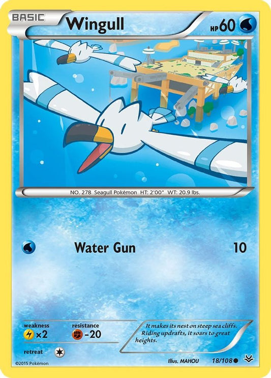 Wingull 018  - Reverse Holofoil XY  Roaring Skies - Common