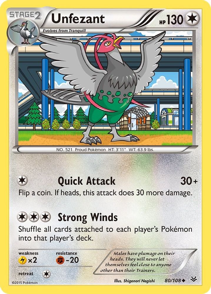 Unfezant (80)  XY  Roaring Skies - Uncommon