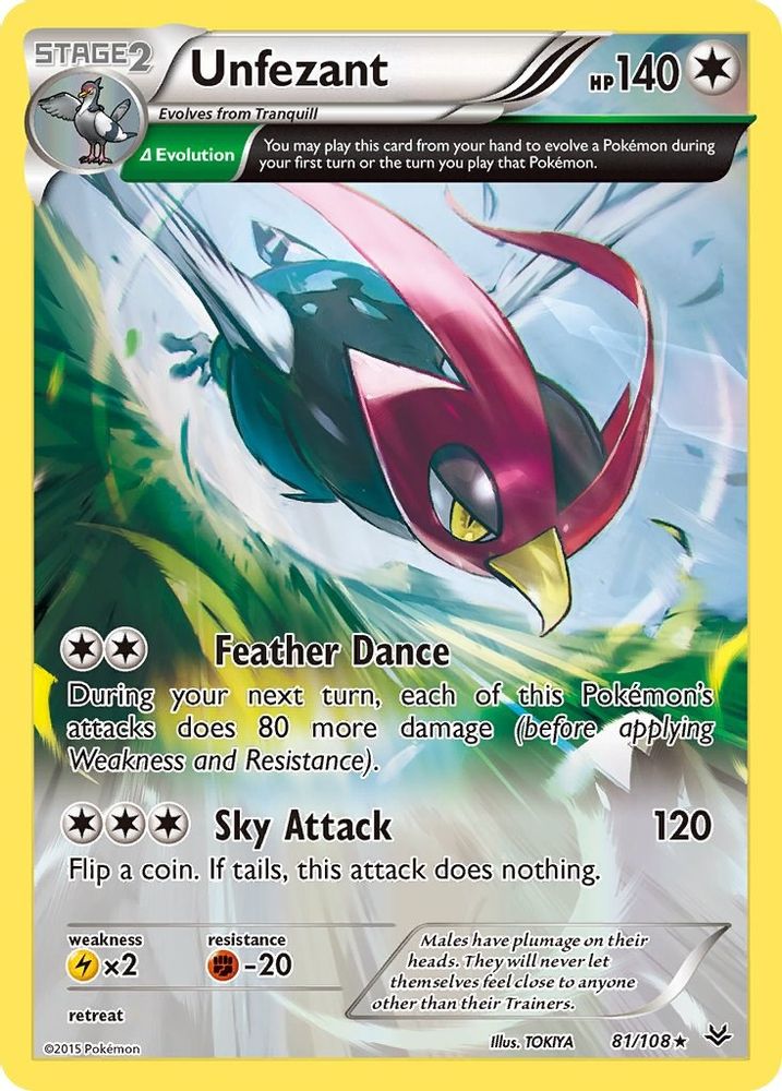 Unfezant (81 Delta) (81 Delta) 081  XY  Roaring Skies - Rare