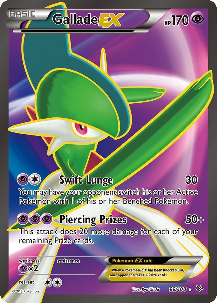 Gallade EX (99 Full Art) (99 Full Art) 099/108  - Holofoil XY  Roaring Skies - Ultra Rare