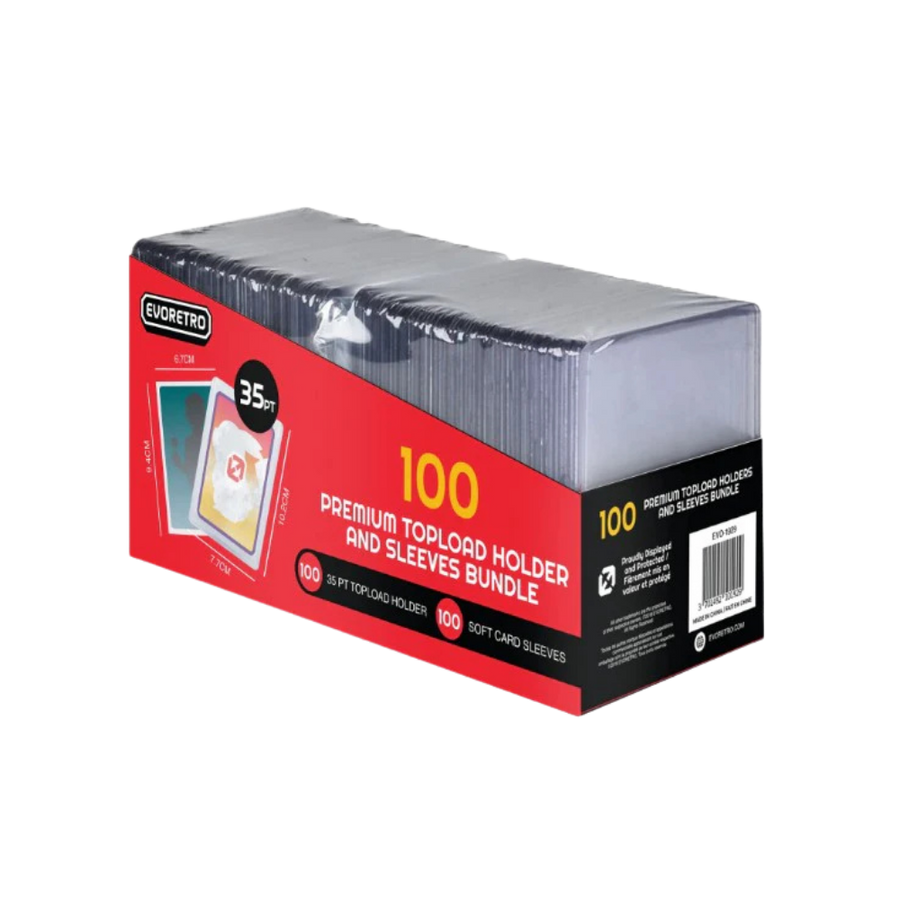 EVORETRO 100-PACK TOPLOADER 100-PACK SLEEVES
